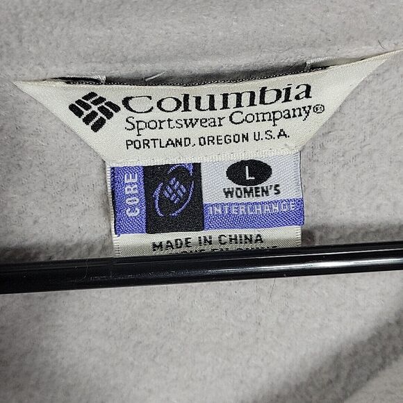 Columbia Jacket Women’s Large Gray Full Zip Fleece Zip Pockets Ladies - Picture 3 of 11